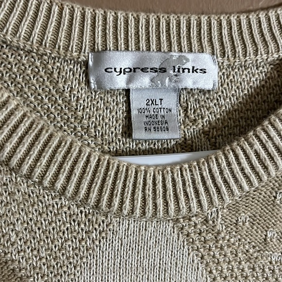 Plus Size Vintage Golf Sweater 100% Cotton - Picture 3 of 5